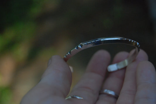 Simple engraved stack cuff