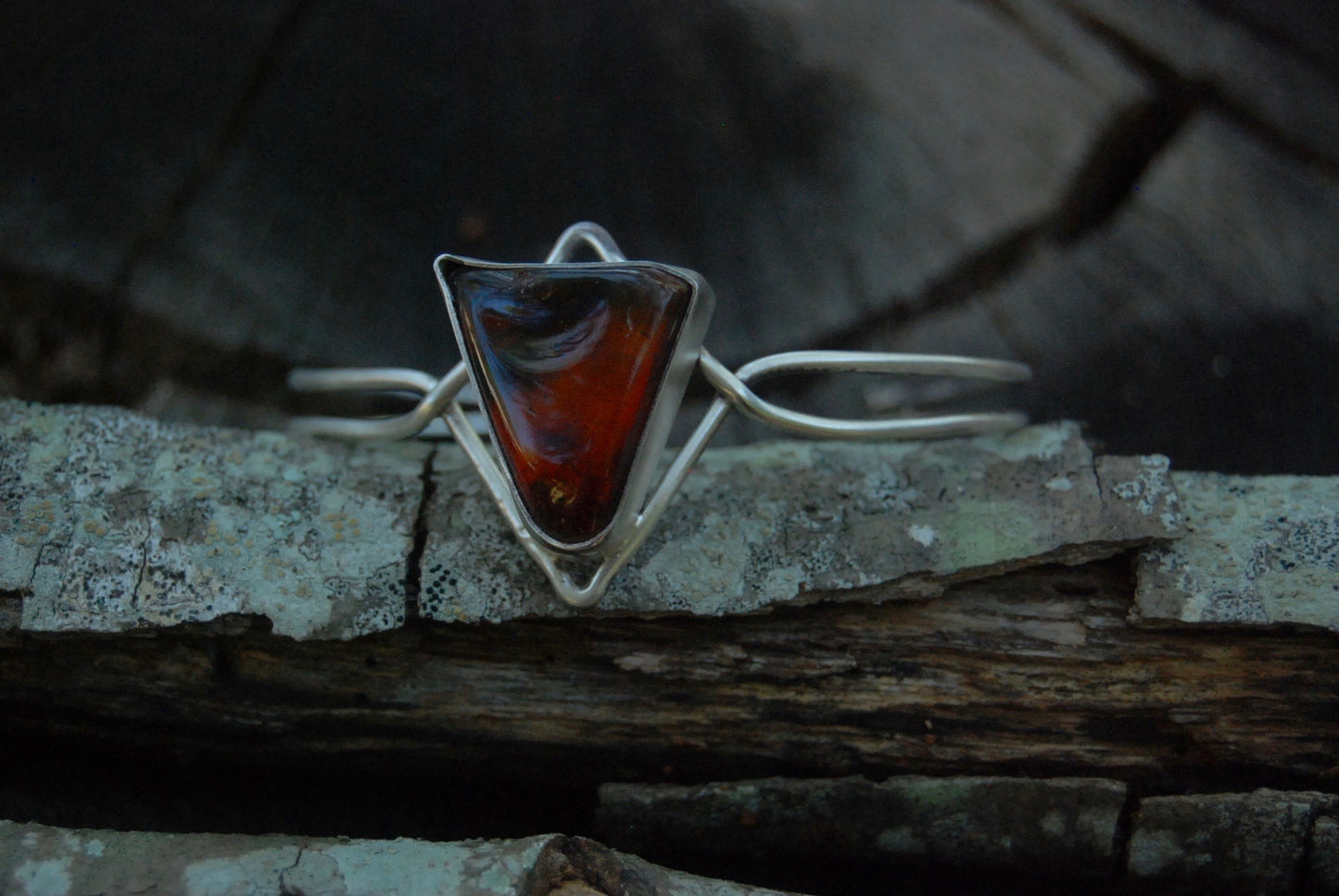 Amber geo stacking bangle