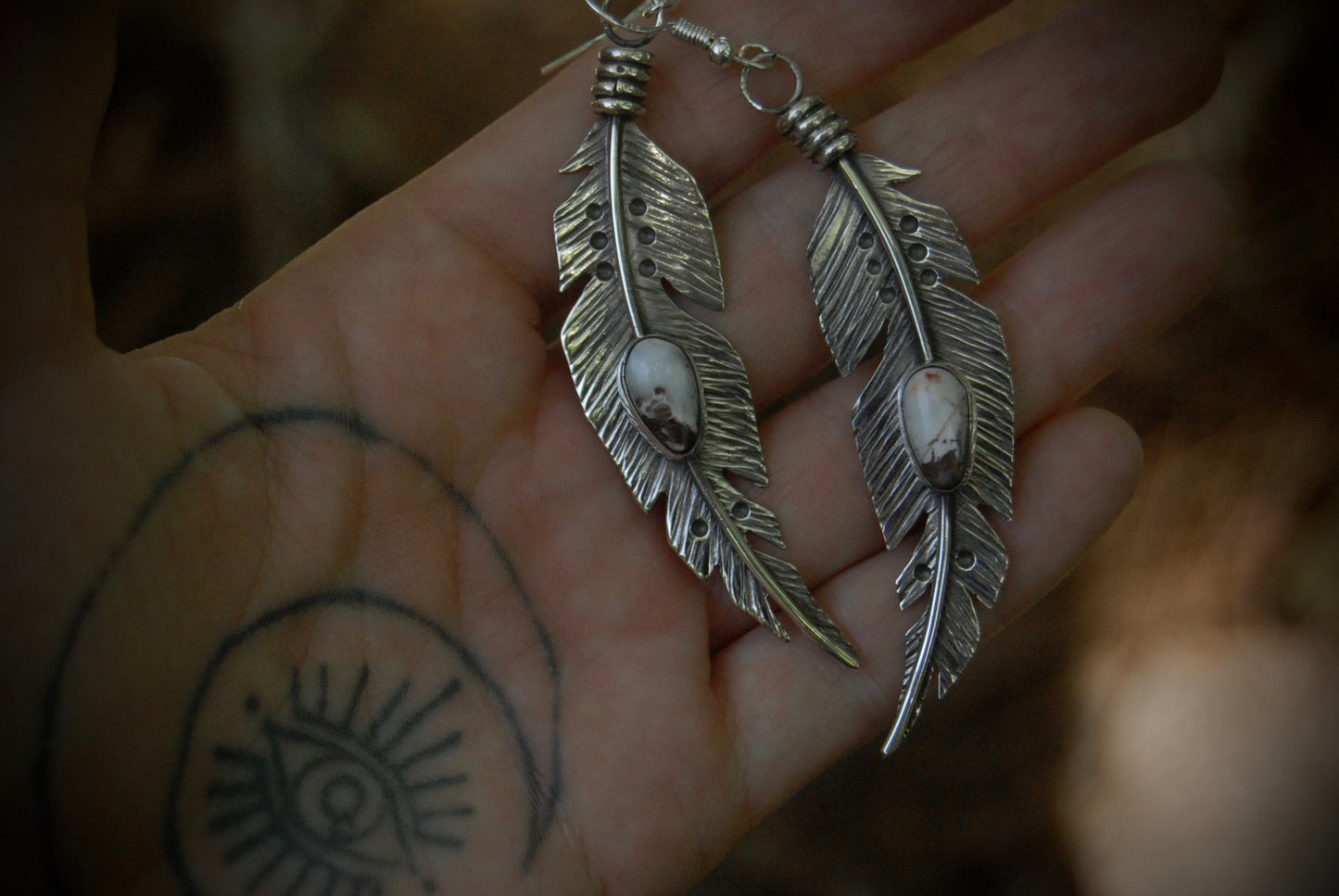 Ready To Ship WH Feather Earrings