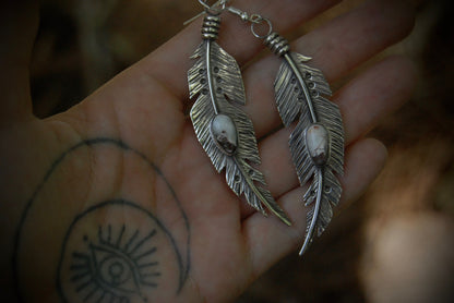 Ready To Ship WH Feather Earrings