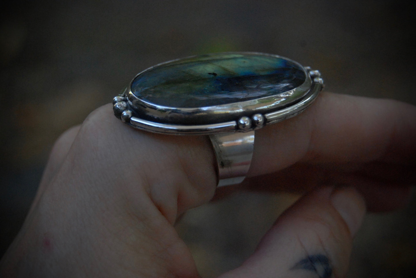 Large Rainbow Lab Ring SZ- 8