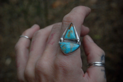 Geo turquoise ring