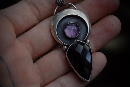 amethyst moon necklace