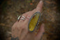 Long Amber Ring sz-7.25