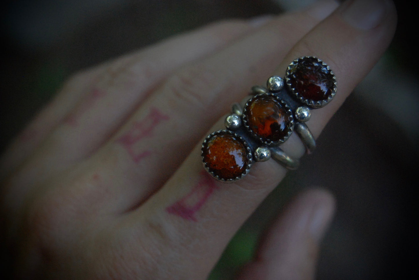 Triple Amber Ring sz-6