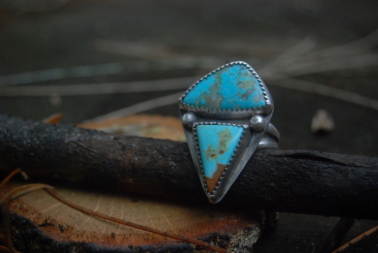 Geo turquoise ring