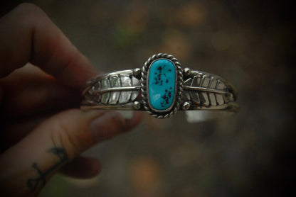 Turquoise Leaf Cuff