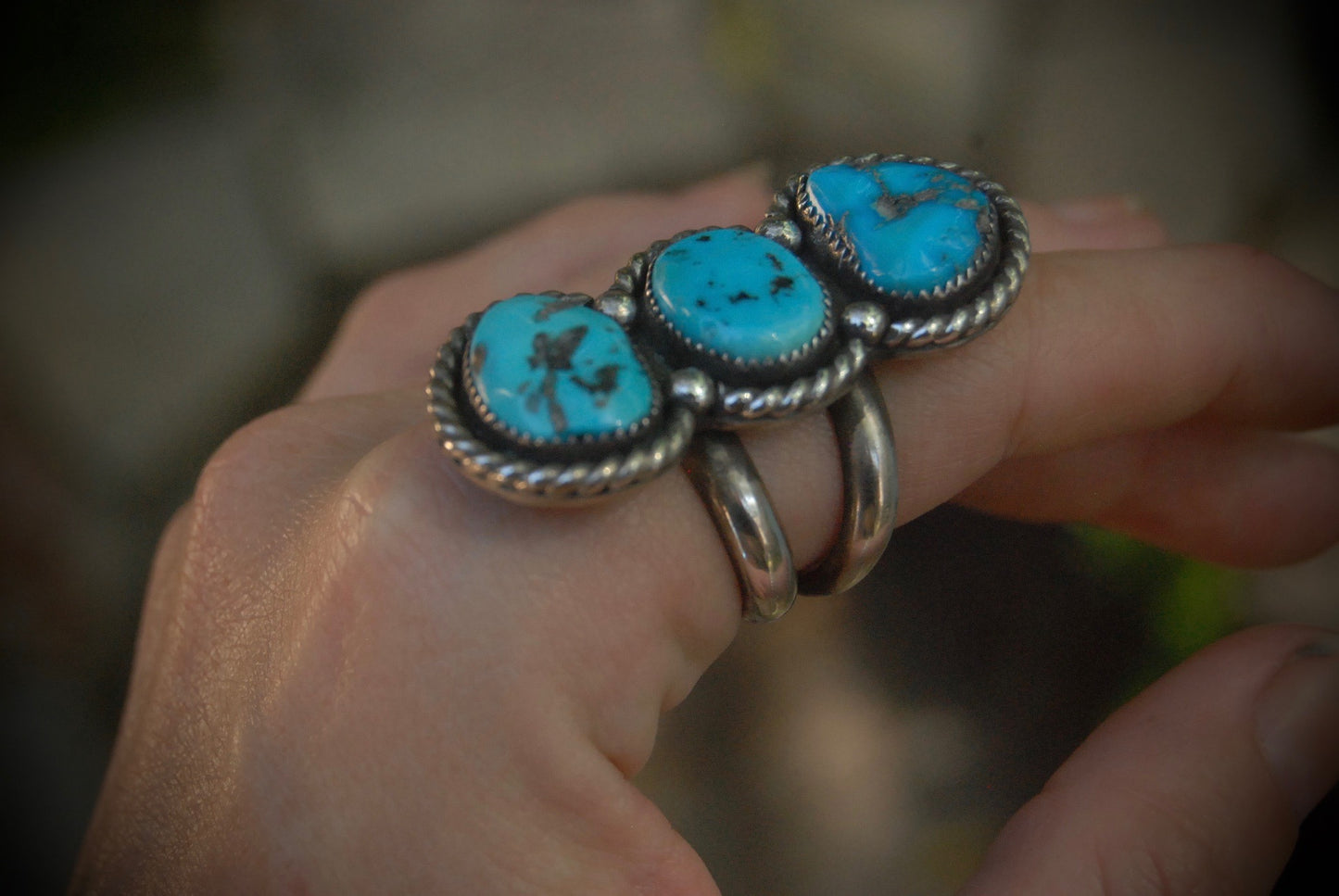 Sleeping Beauty Nugget  Ring sz- 8