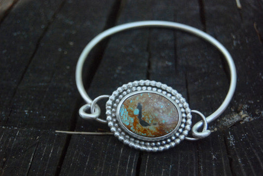 Turquoise lock bangle