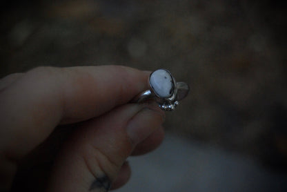 white Buffalo Stack or Midi Ring SZ- 5.5