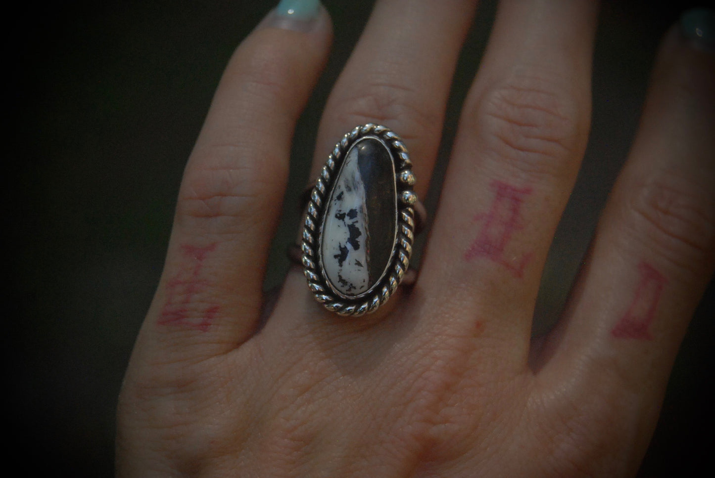 Pilar White Buffalo Ring sz-5