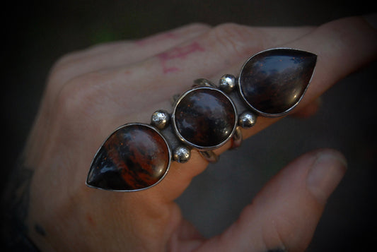 Obsidian Ring sz-8.75