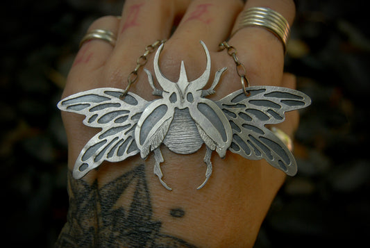 Chalcosoma Chiron Beetle Necklace