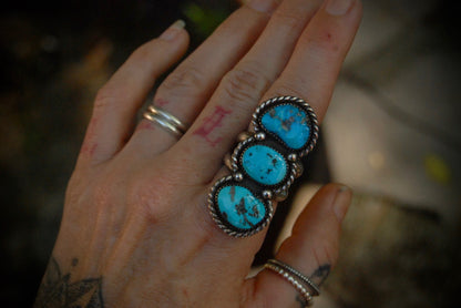 Sleeping Beauty Nugget  Ring sz- 8