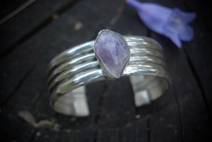 Solid AF Raw amethyst cuff