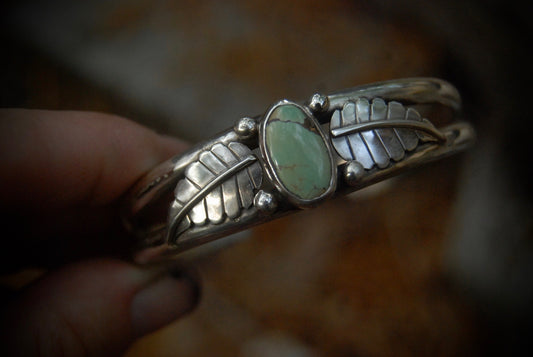 Turquoise Leaf Cuff