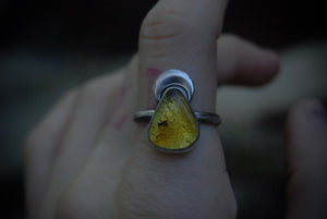 Amber Moon Ring SZ- 6.5