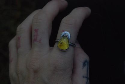 Amber Moon Ring SZ- 6.5