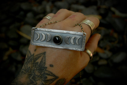 Moon Phase Scroll Necklace