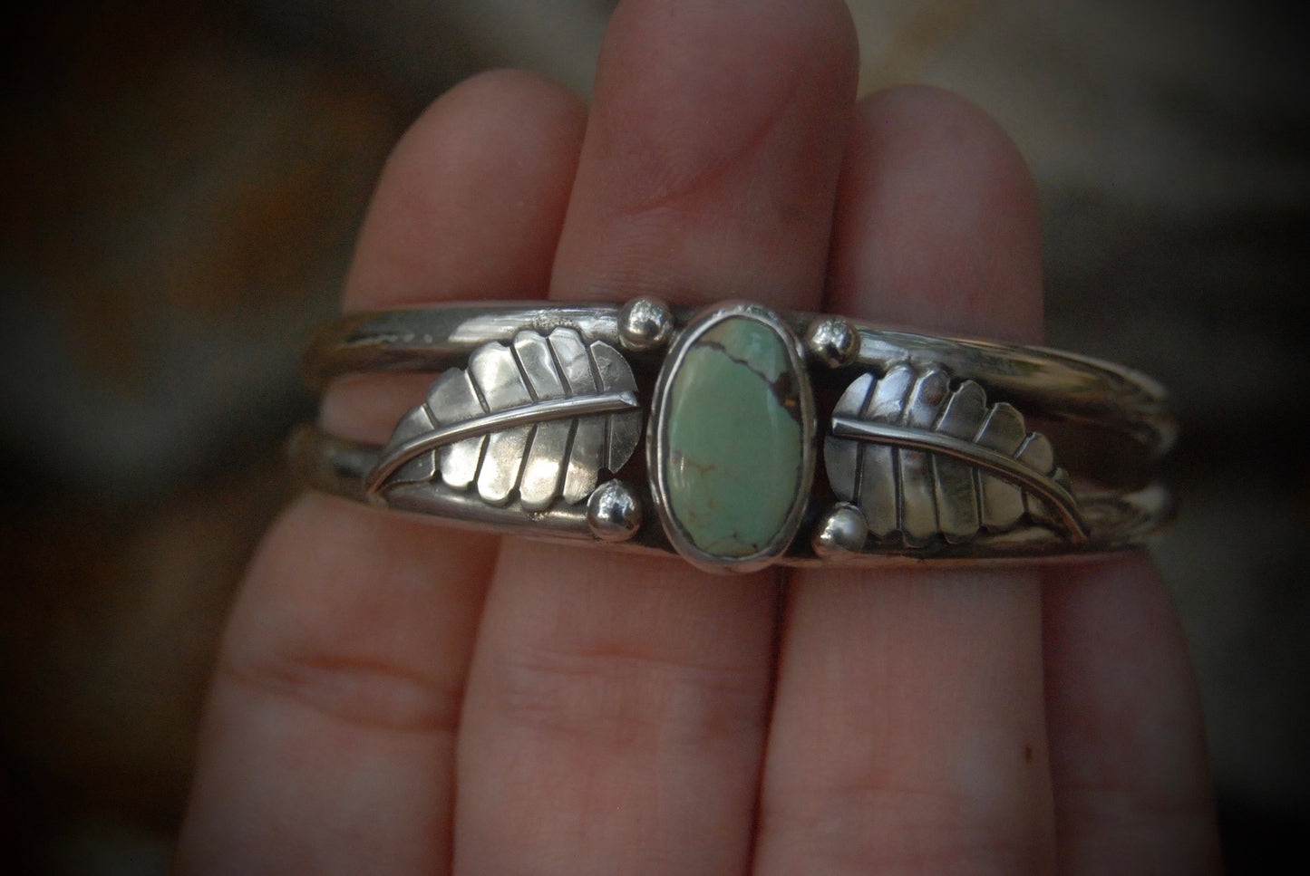 Turquoise Leaf Cuff
