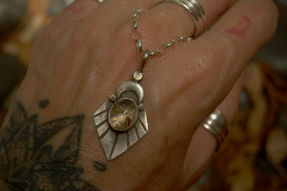 Rutilated Moon Burst