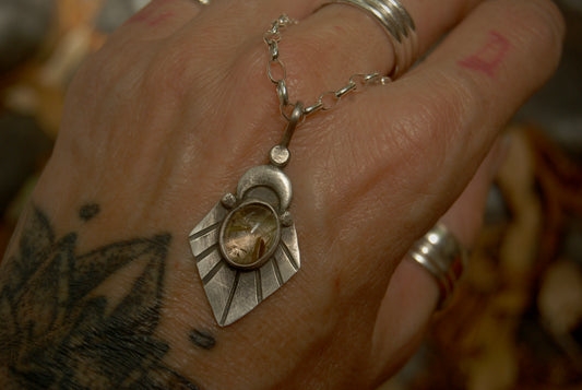 Rutilated Moon Burst