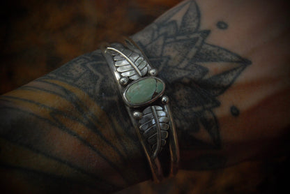 Turquoise Leaf Cuff