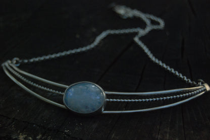 Large moonstone choker