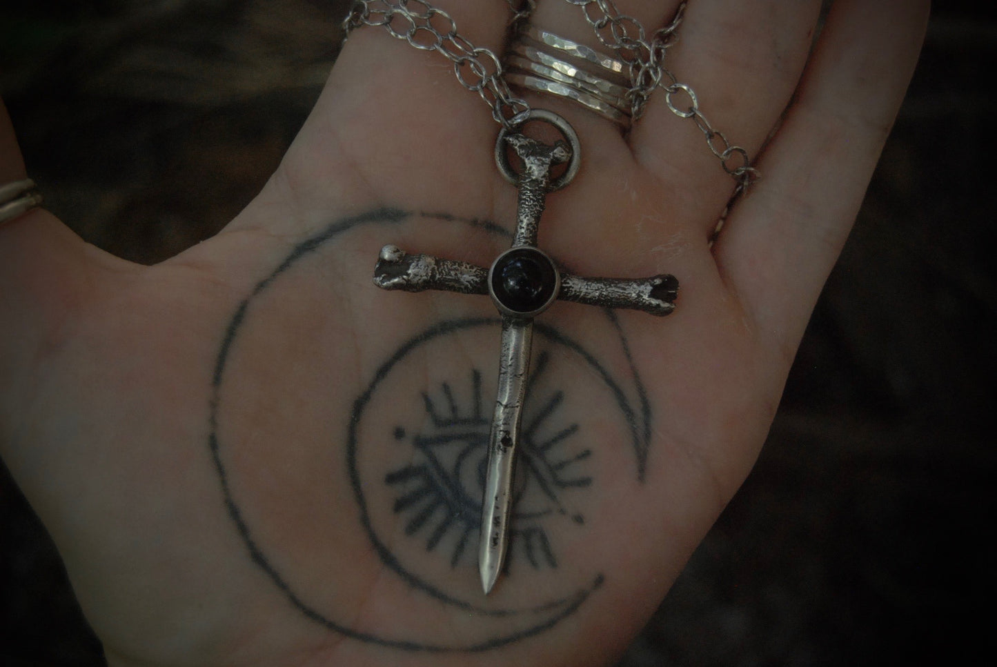 bone dagger necklace