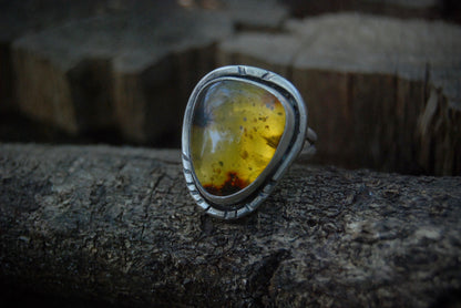 Amber sun glow ring