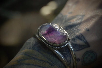 raw amethyst cuff