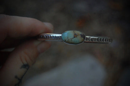 stamped Turquoise Cuff