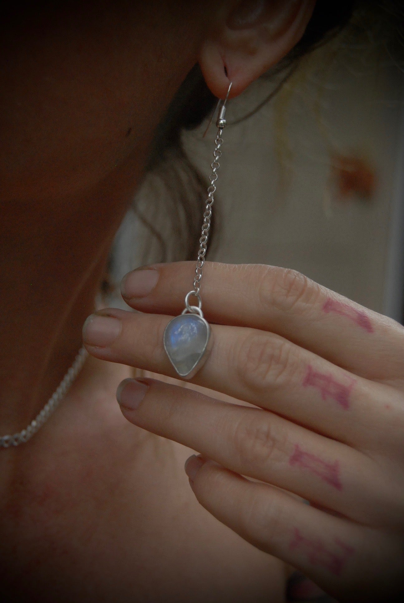 Moonstone Drop Earrings