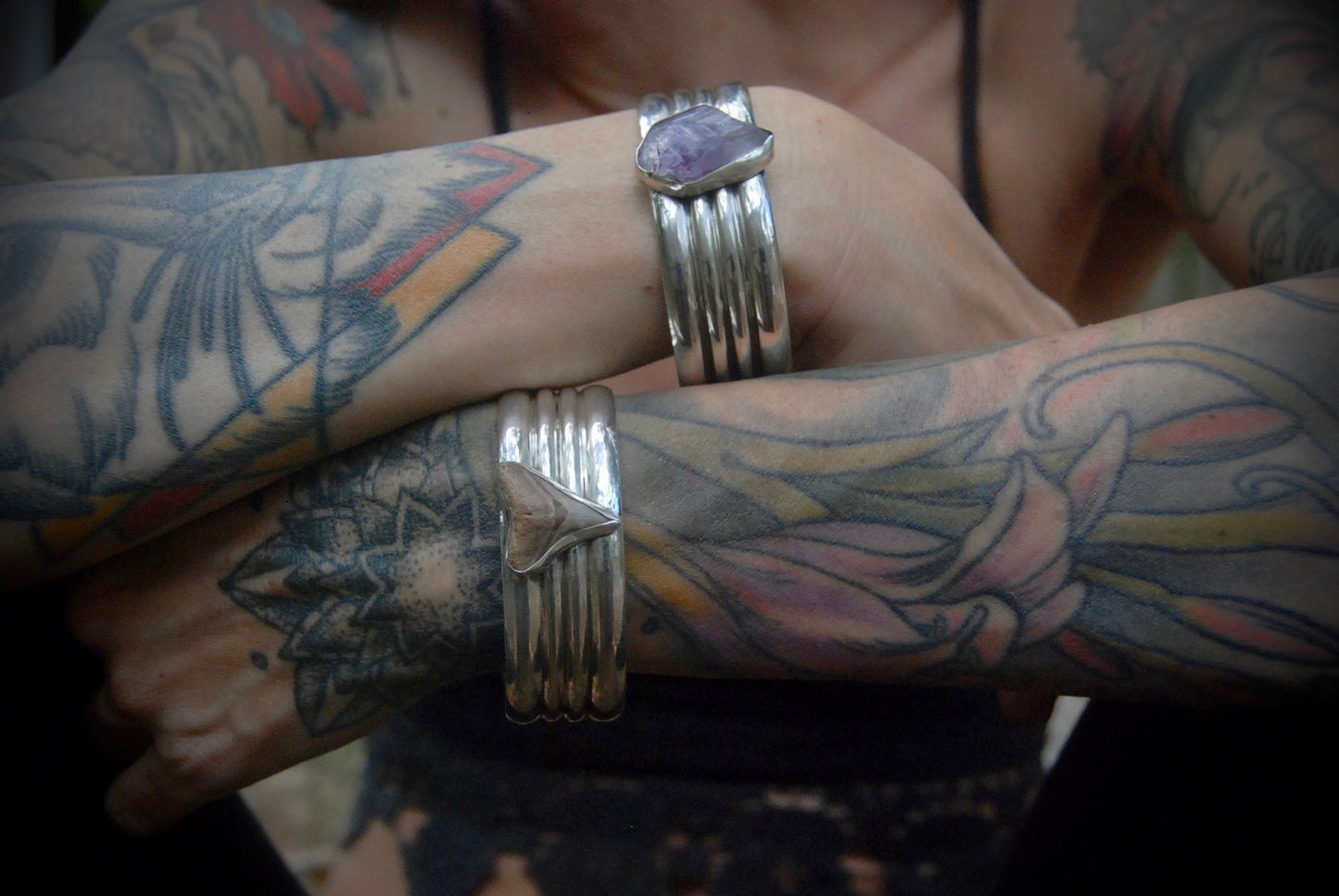 Solid AF Raw amethyst cuff