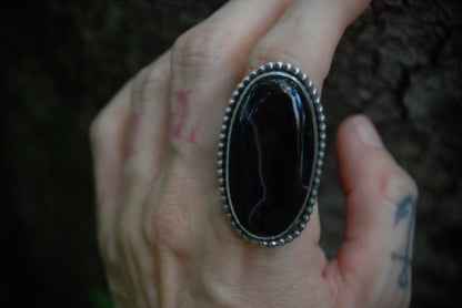 Agate statement ring