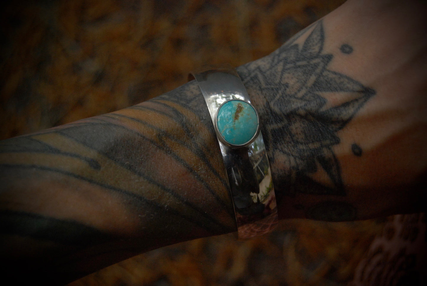 Wide Turquoise Cuff SZ-S/M