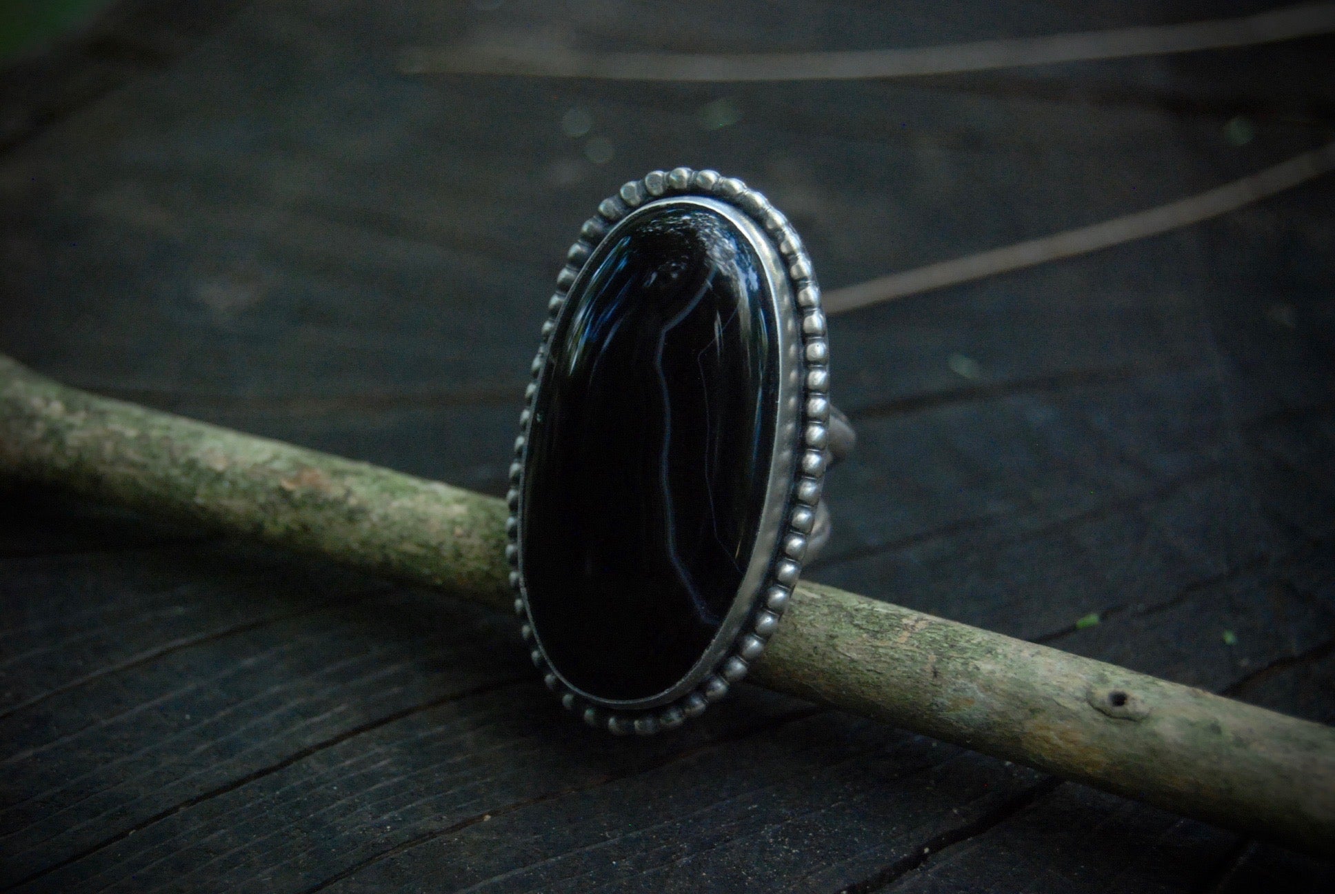Agate statement ring