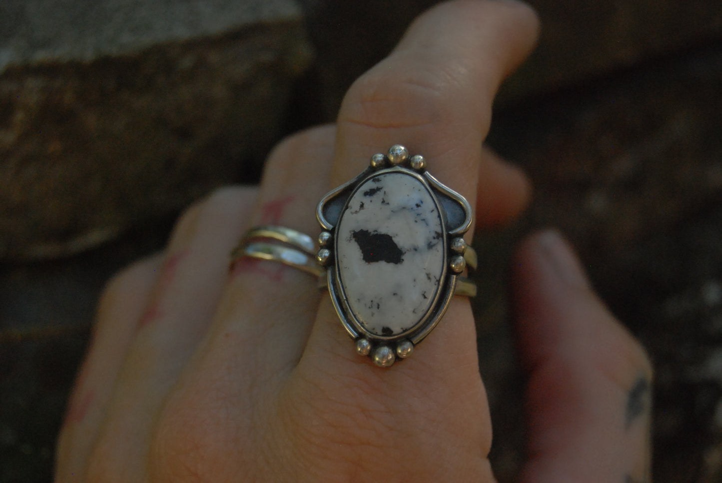 Vintage Style Oval Ring Sz- 7
