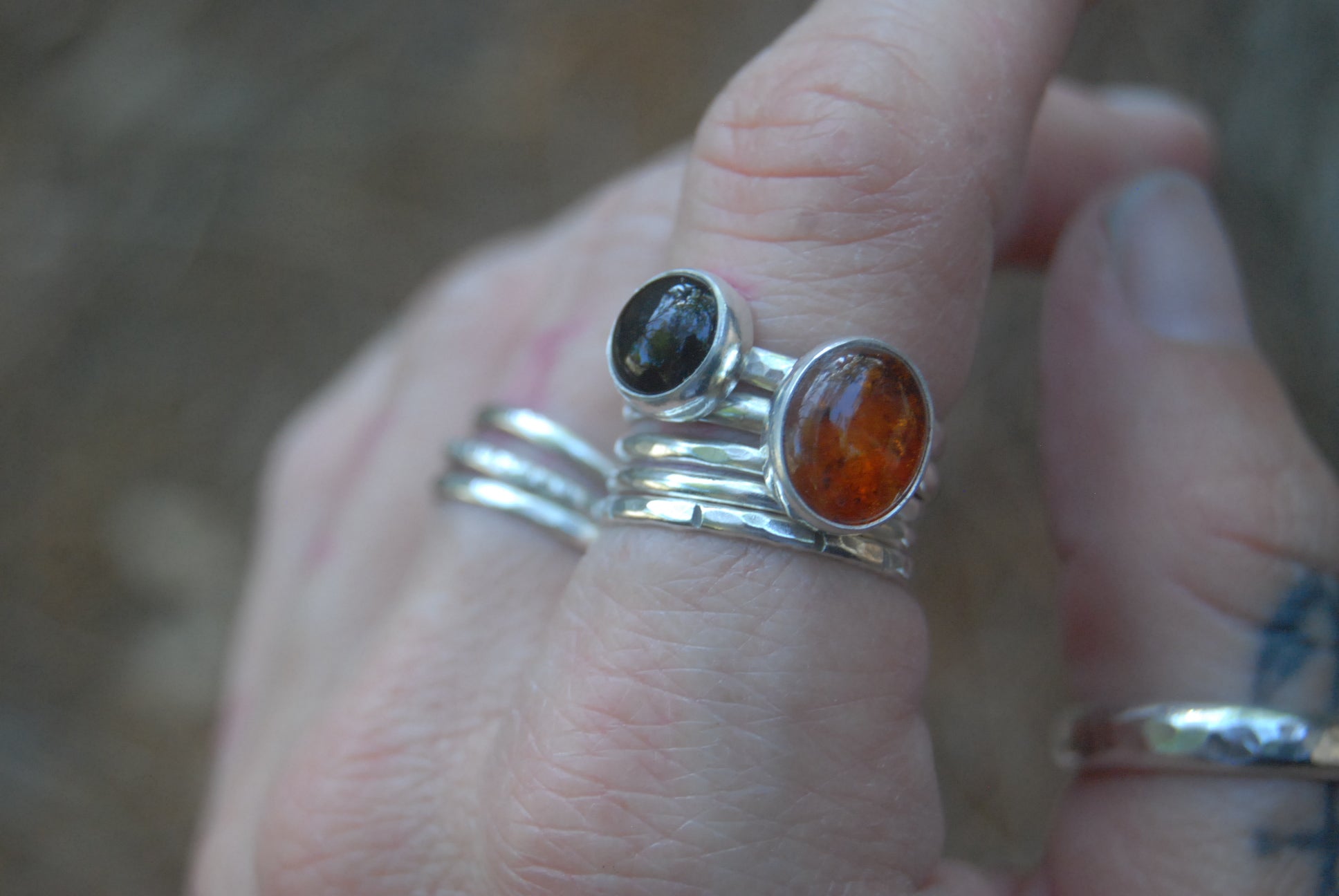 Amber and onyx stack set