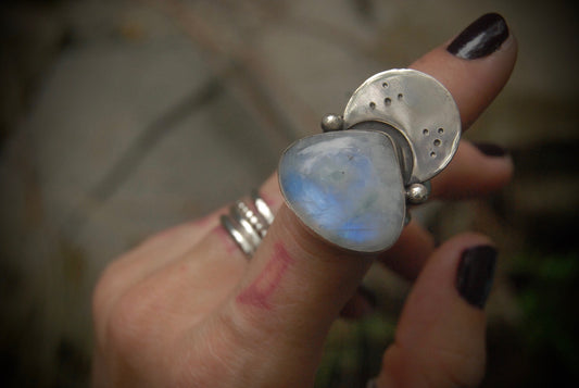 My Moon Moonstone Ring sz-5