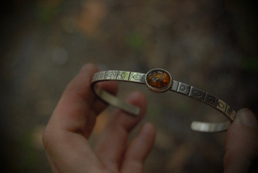 Amber Stamped Cuff/Upper Arm Cuff