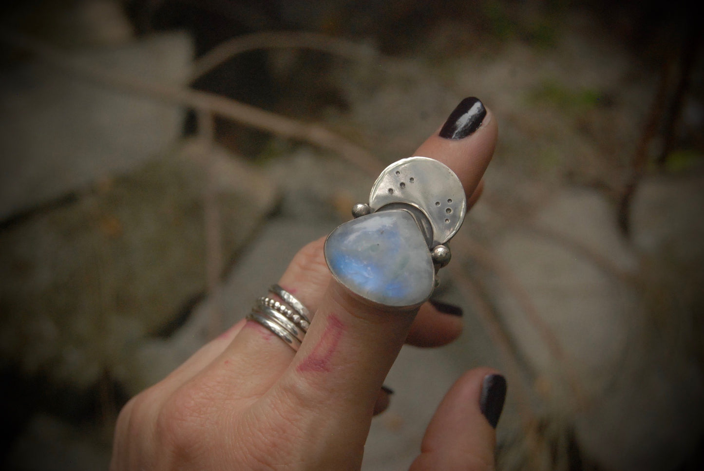 My Moon Moonstone Ring sz-5