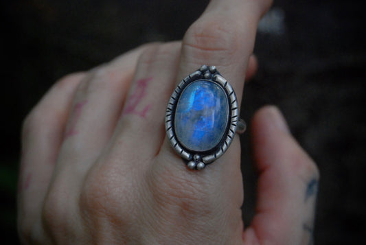 Moonstone statement ring