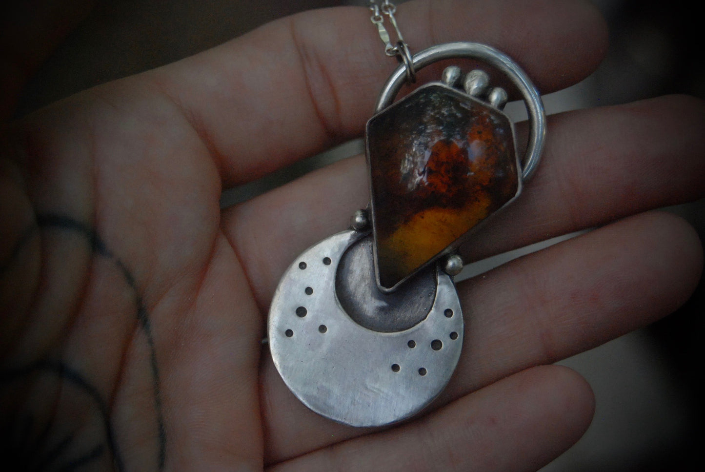 Amber My Moon Necklace