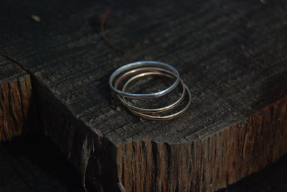 Golden sunset stacking rings