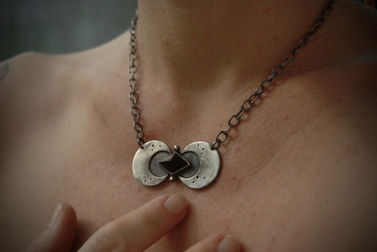 double crescent necklace
