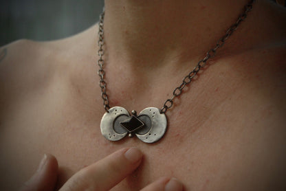 double crescent necklace
