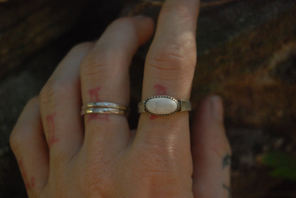 White Buffalo Stack Ring Sz- 7