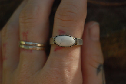 White Buffalo Stack Ring Sz- 7