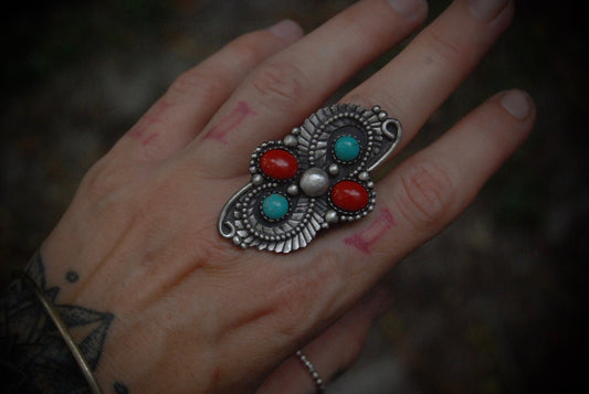 Amelia- Coral and Turquoise